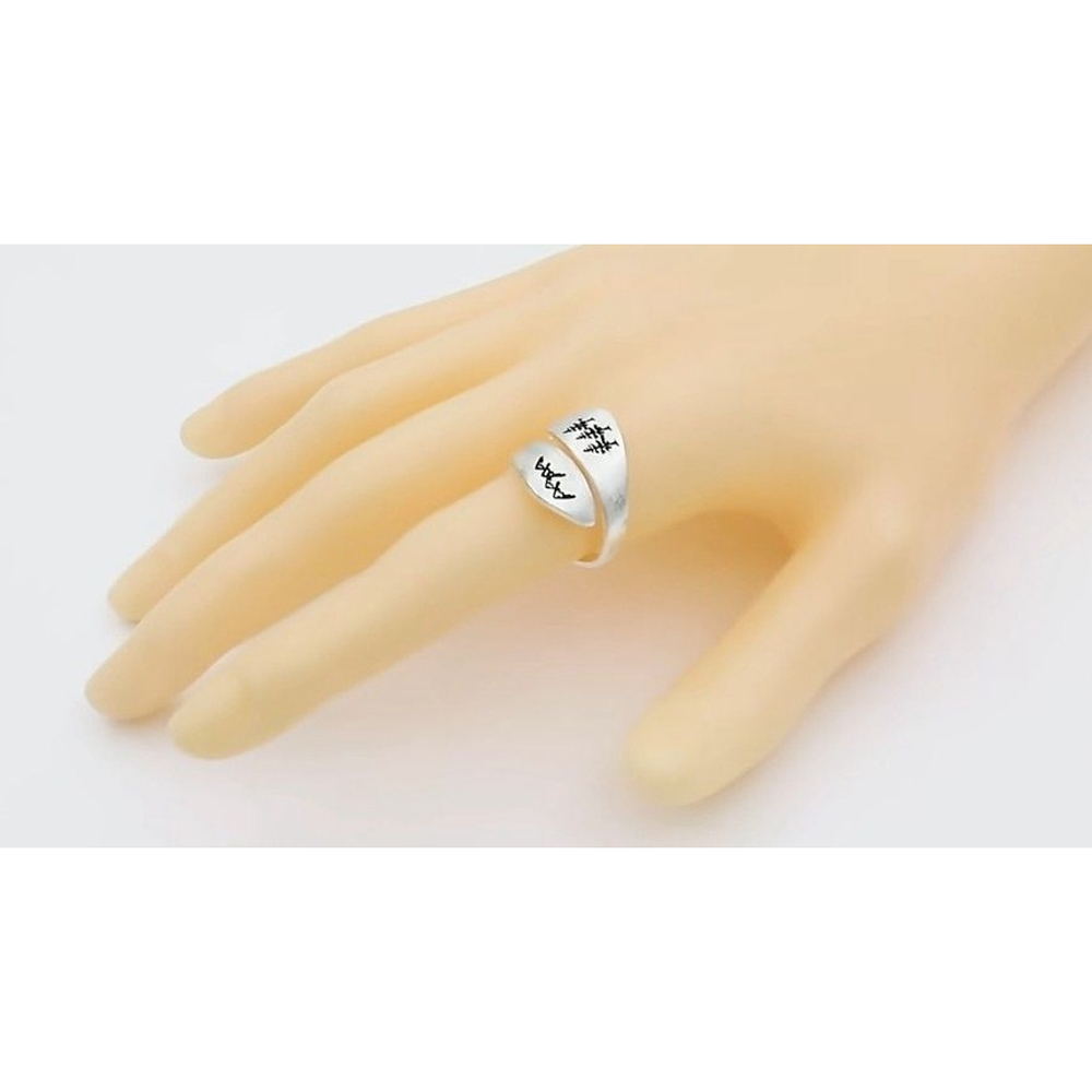 NEW Engraved Dandelion Wrap Ring 925 Sterling Silver - Picture 13 of 13